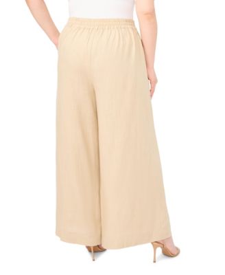 Plus Size Mid-Rise Wide Leg Pants