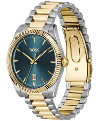 Men's Cheswick Quartz Stainless Steel Ionic Plated Thin Gold Steel Watch, 40mm