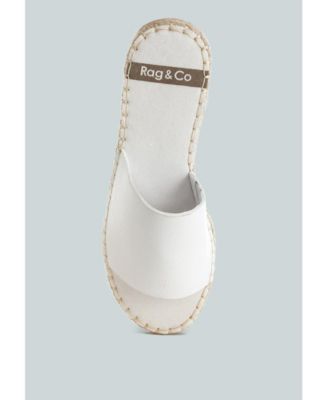 Womens Scalar Genuine Soft Leather Espadrille Flatforms