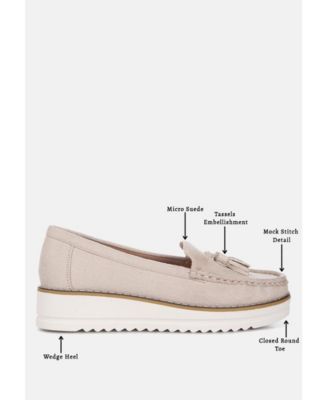 Womens Daiki Platform Lug Sole Tassel Loafers