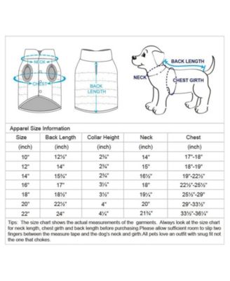 Blueberry Pet Windproof Waterproof Quilted Dog Puffer Jacket with Dual Zipped Leash Opening