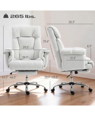 Executive Office Chair, Computer Desk Chair with Footrest,