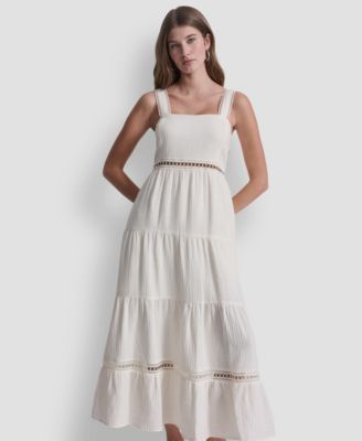 Women's Square Neck Sleeveless Maxi Dress