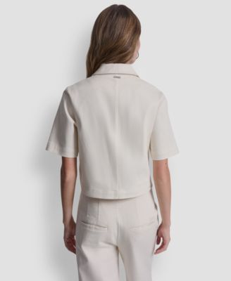 Women's Short-Sleeve Button-Front Shirt