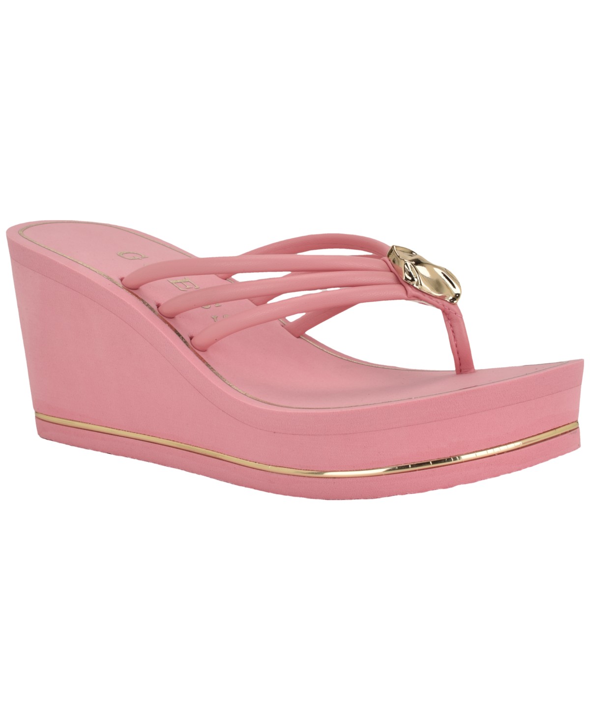 Женские GUESS Women's Sabrie Ornamented Platform Thong Wedge Sandal — фото 1