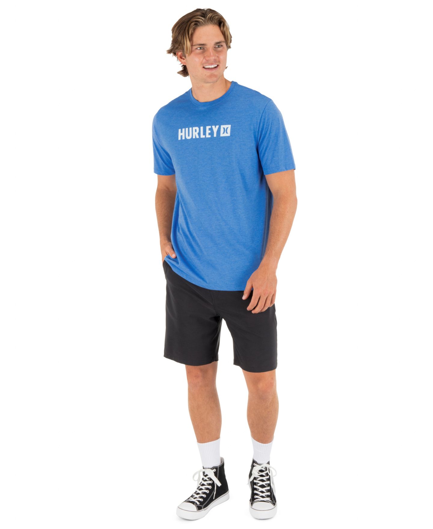 Мужская футболка Hurley Regular-Fit Short-Sleeve, цвет: Seashore — фото 2