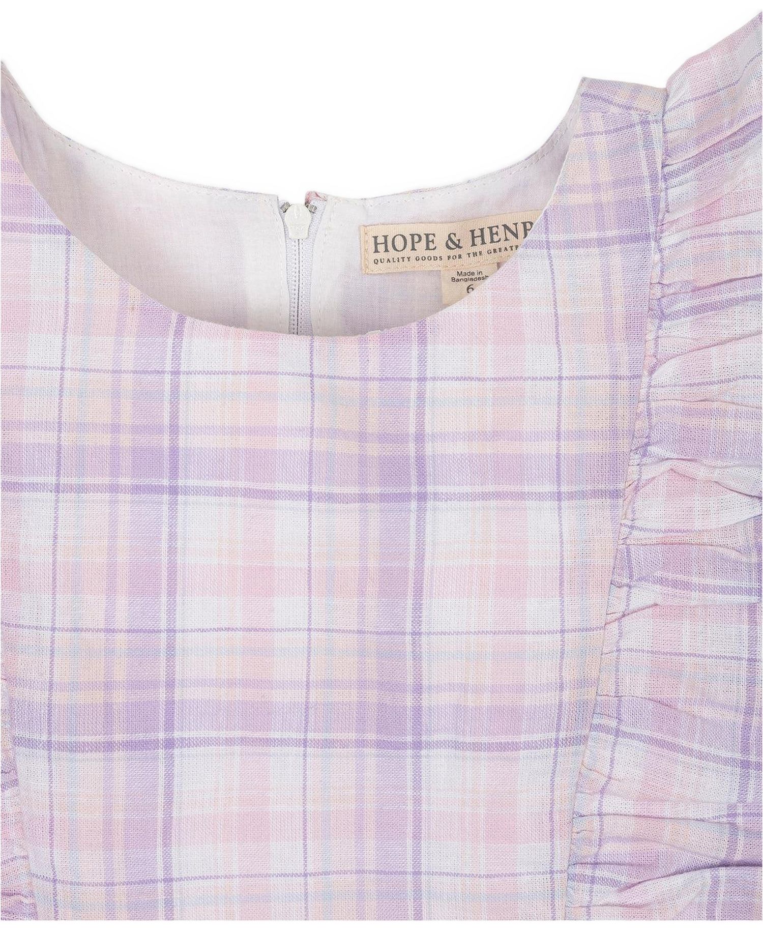 Big Girls Hope and Henry Linen Flutter Sleeve Pinafore Dress