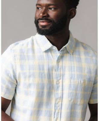 Men's Linen Short Sleeve Button Down Shirt