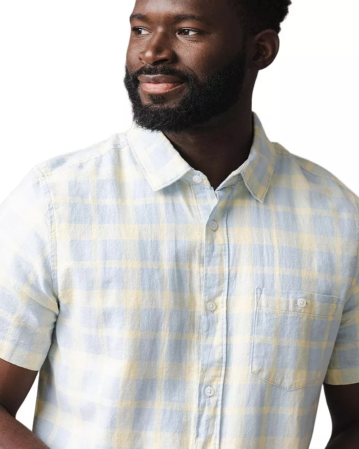 Men's Hope and Henry Linen Short Sleeve Button Down Shirt - thumbnail 2