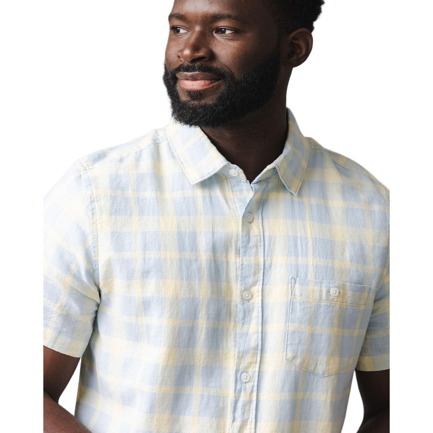 Men's Hope and Henry Linen Short Sleeve Button Down Shirt