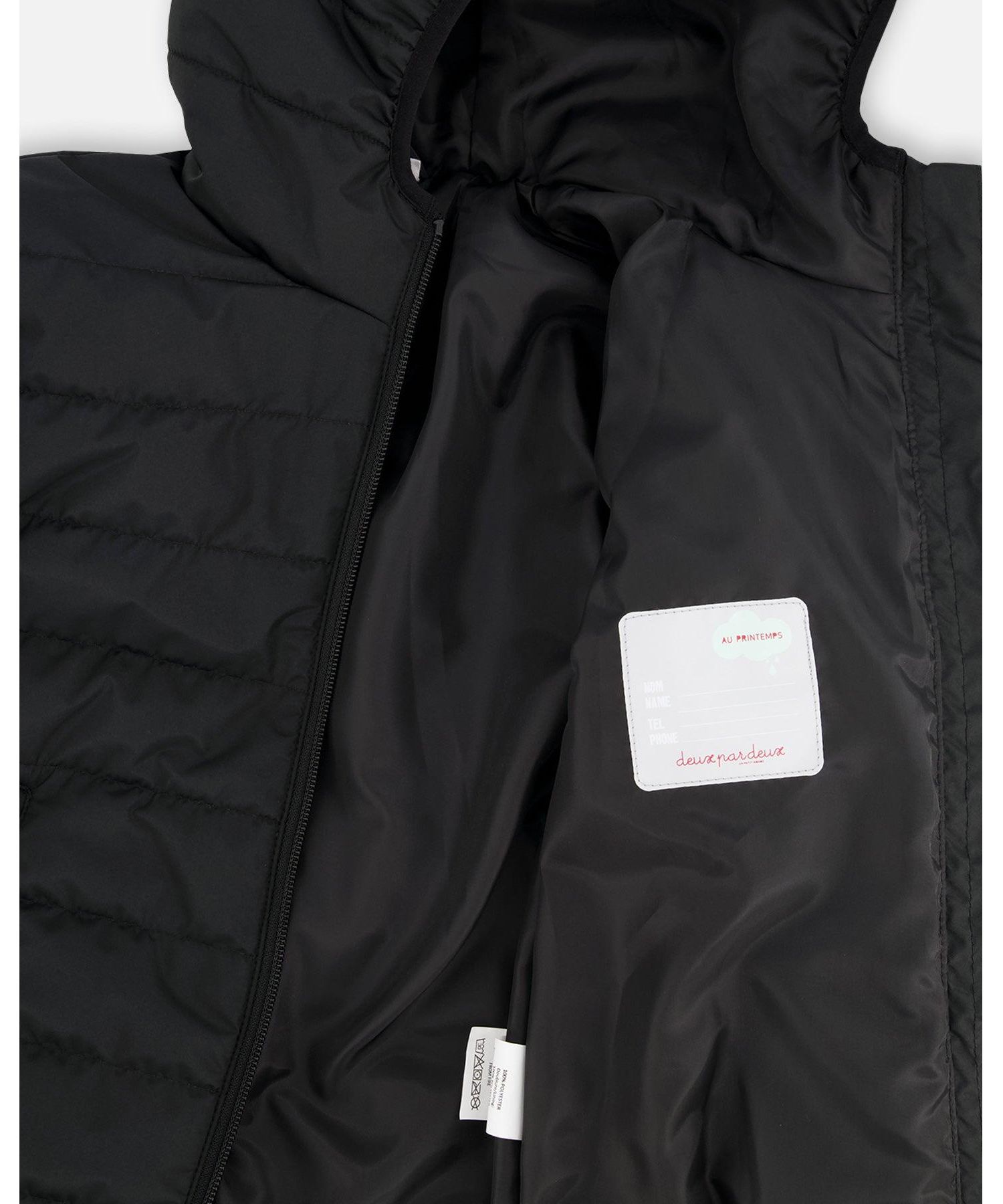 Toddler Unisex Quilted Mid-Season Jacket Black