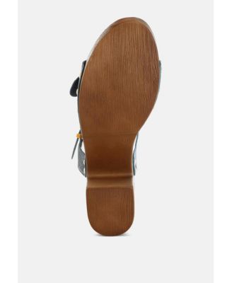 Womens Vipasa Studded Denim Clog Sandals