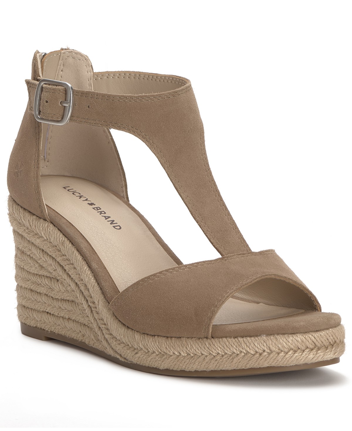 Женские сандалии Lucky Brand Women's Cyleste T-Strap Espadrille Wedge Sandals — фото 1
