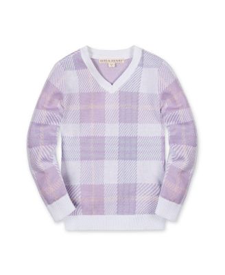 Toddler Boys Organic Long Sleeve V-Neck Intarsia Sweater