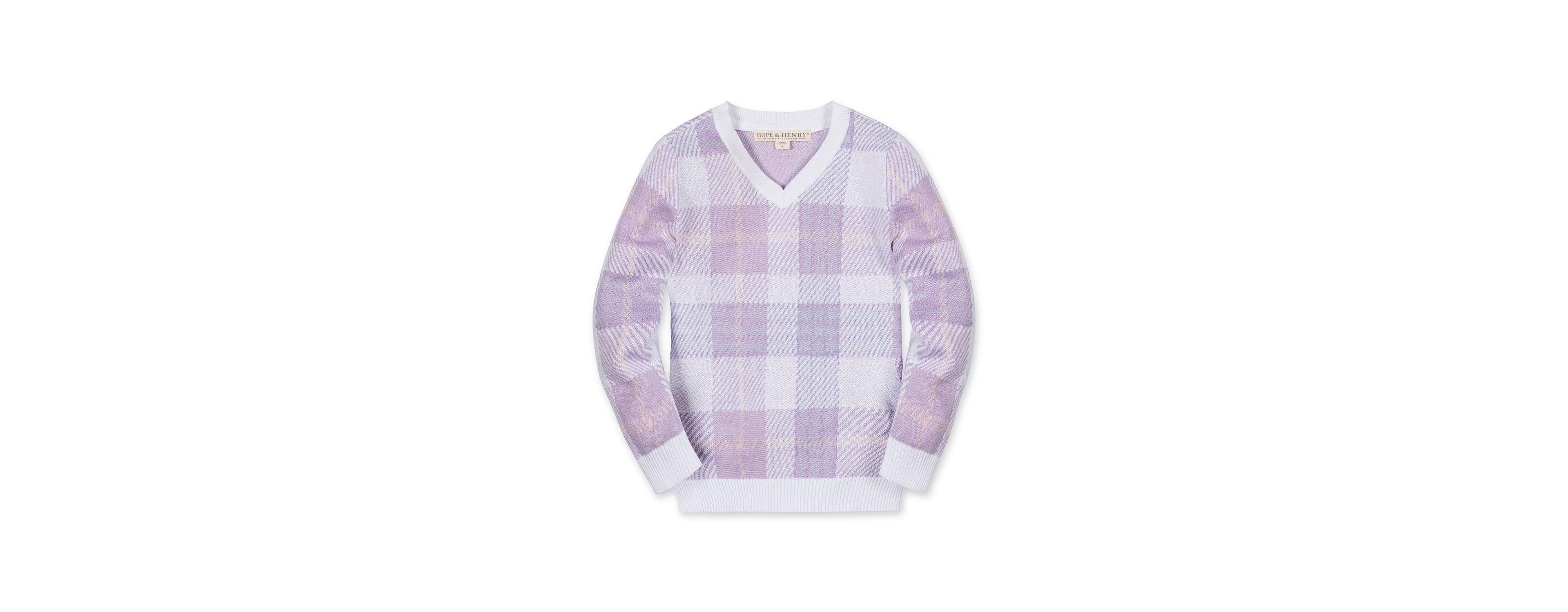 Hope & Henry Toddler Boys Organic Long Sleeve V-Neck Intarsia Sweater