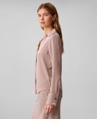 Women's Printed Button-Down Shirt
