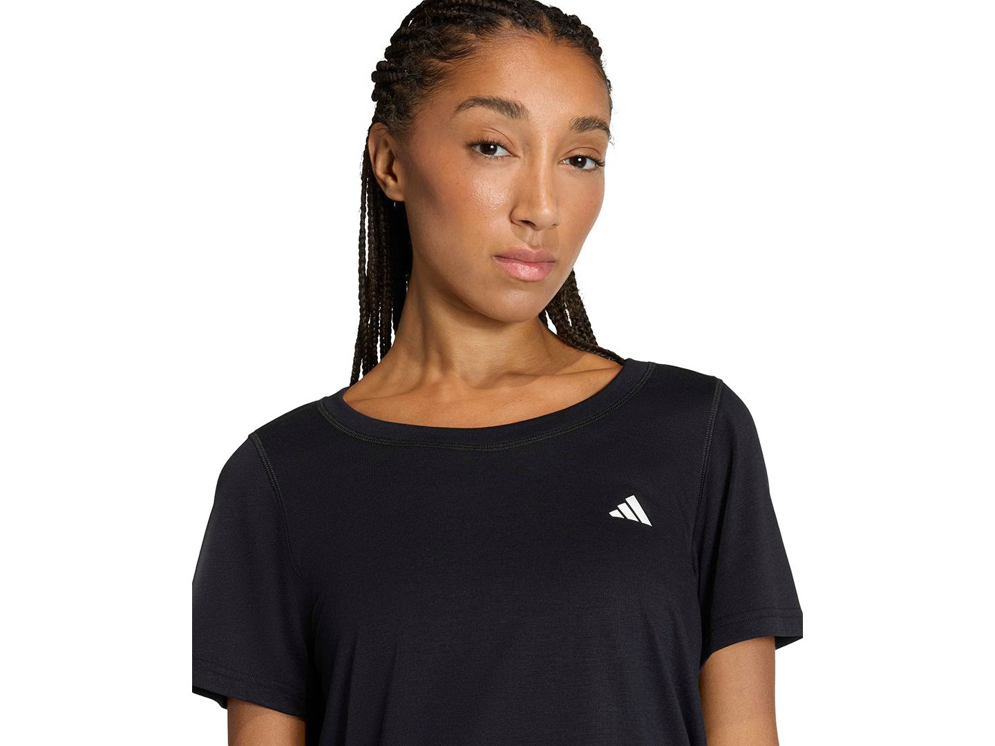 Женская футболка adidas Workout Essentials Seamless Scoop Neck, цвет: Чёрный — фото 6