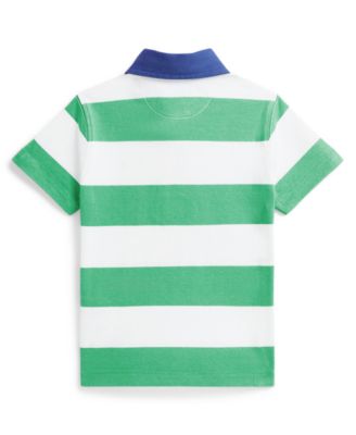 Boys' 2-7 Striped Cotton Short-Sleeve Rugby Shirt