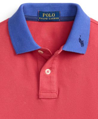 Boys' 2T-7 Stretch Cotton Mesh Polo Shirt