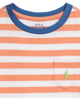 Boys' 2T-7 Striped Cotton Jersey Pocket T-Shirt