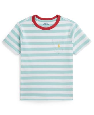 Boys' 2T-7 Striped Cotton Jersey Pocket T-Shirt