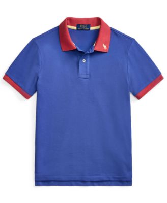Boys' 8-20 Stretch Cotton Mesh Polo Shirt