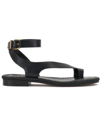 Women's Libahs Braided Toe-Loop Round Toe Flat Sandals