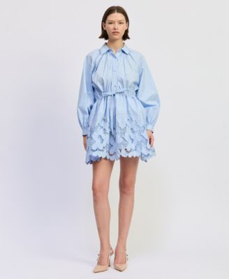 Women's Lucy Collared Long-Sleeve Mini Dress