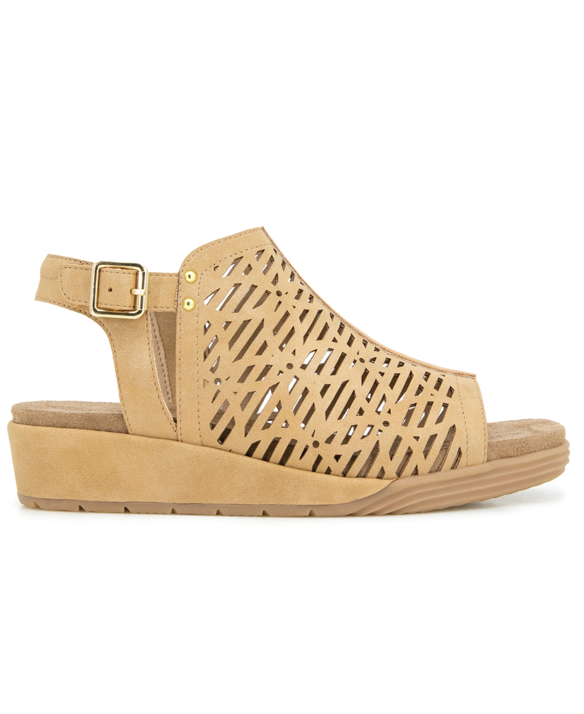 Jbu Women's Tessa Shooties Round Toe Wedge Sandals