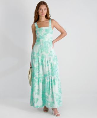 Women's Cooper Linen Sophie Fleur Square Neck Maxi Dress