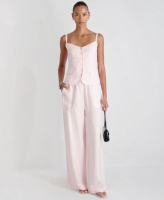 Women's Cooper Linen-Blend Wide-Leg Pants