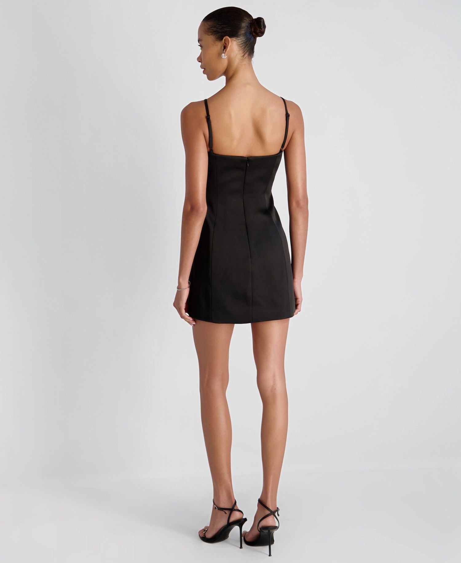 Women's York Satin Scoop Neck Mini Dress