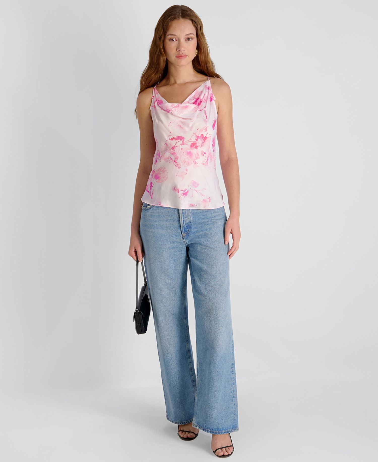 Women's Ennis Satin Cowl Neck Top