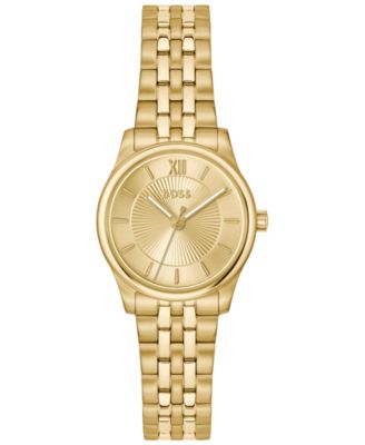 Women's Graceful Mina Quartz Ionic Plated Thin Gold Steel Watch, 25mm