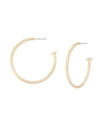 Robert Lee Morris Soho Silver Minimal Medium Hoop Earrings - Gold 29$