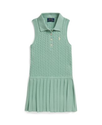 Girls' 2-6X Mini-Cable Polo Collar Dress