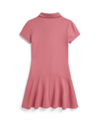 Girls' 7-16 Stretch Mesh Polo Collar Dress