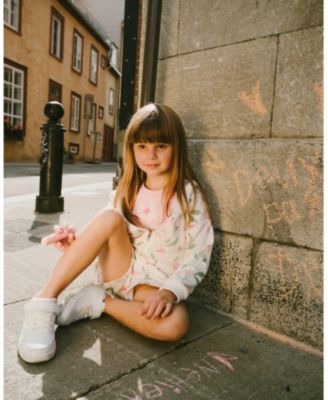 Toddler Girls Printed Flowers French Terry Shorts