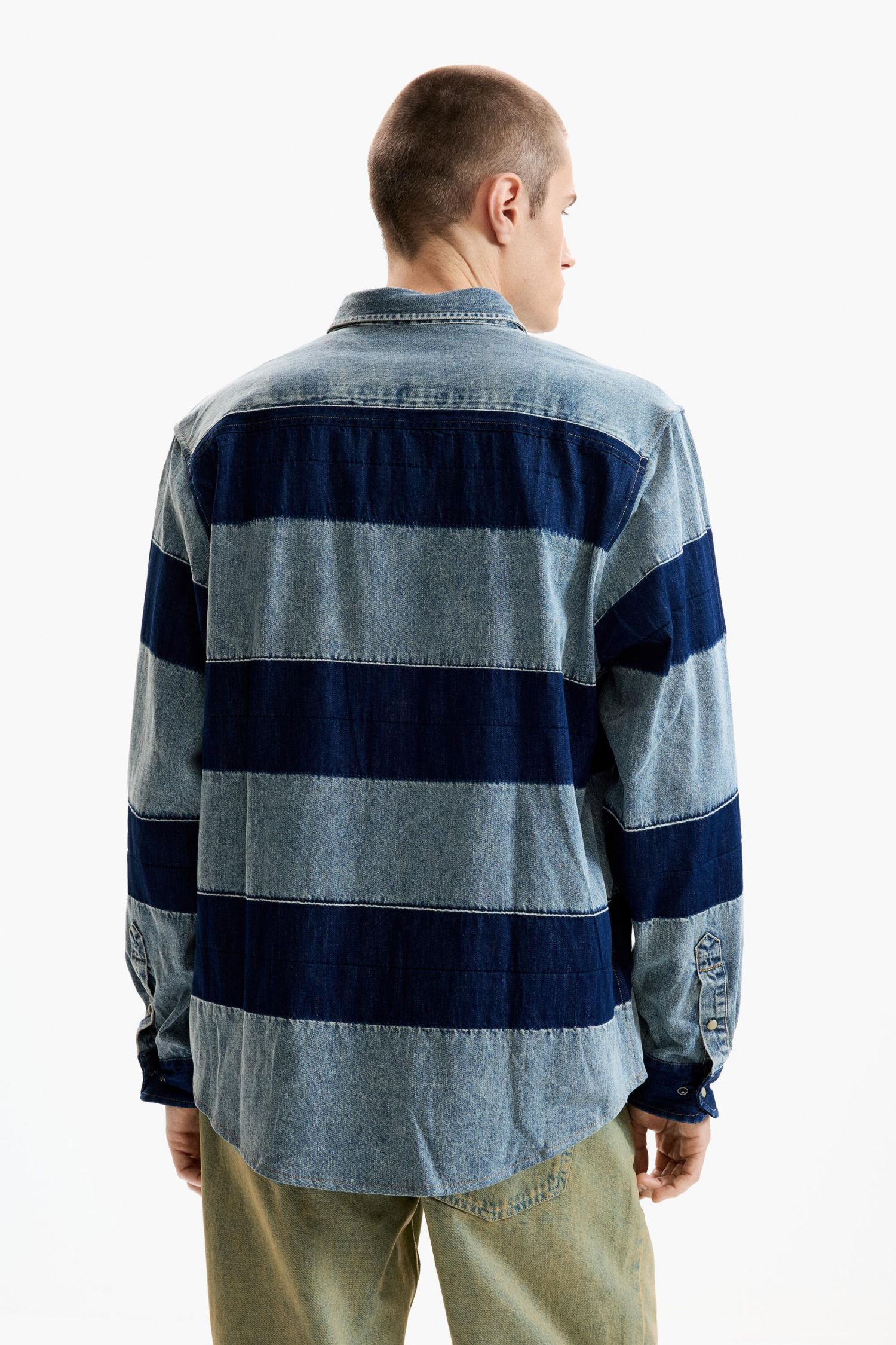 Men's Striped denim shirt