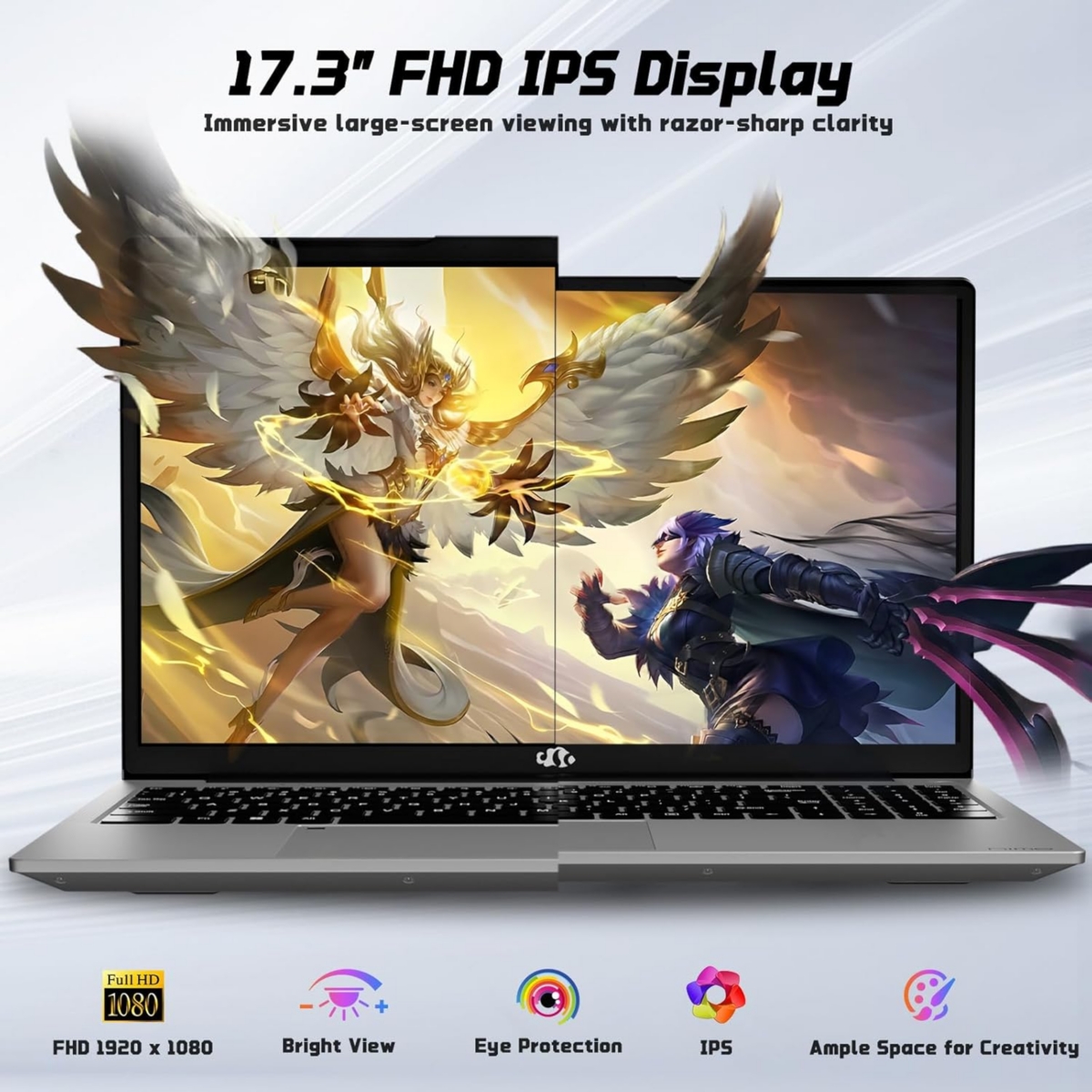 Nimo 17.3" Ips Fhd-Student-Laptop- 16GB Ram 512GB Ssd, Intel Pentium 4 Cores N100(Beat i3-1115G4, Up to 3.4GHz) Computer