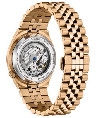 Men's Tsuyosa 60 Rose Gold-Tone Stainless Steel Bracelet Watch, 40mm