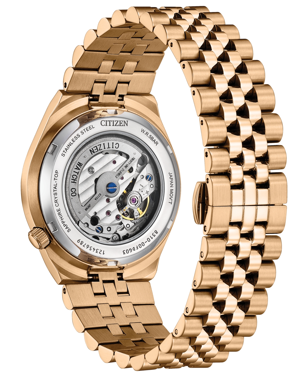 Citizen Men's Tsuyosa 60 Rose Gold-Tone Stainless Steel Bracelet Watch, 40mm