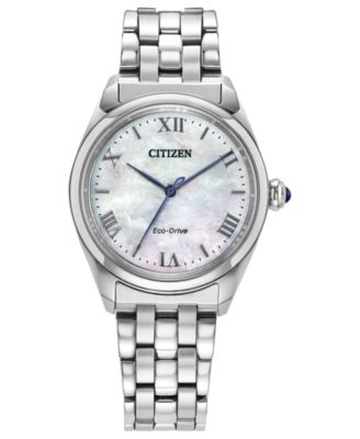 Women's Classic Silver-Tone Stainless Steel Bracelet Watch, 33mm