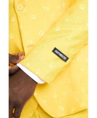 Men's Beer Suit - With Bottle Opener Tie Slim Fit - Yellow