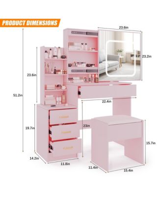4-Drawer Bedroom Dresser with Electrical Outlet, Storage Cabinet