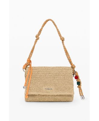 Women's Medium raffia bag with charms