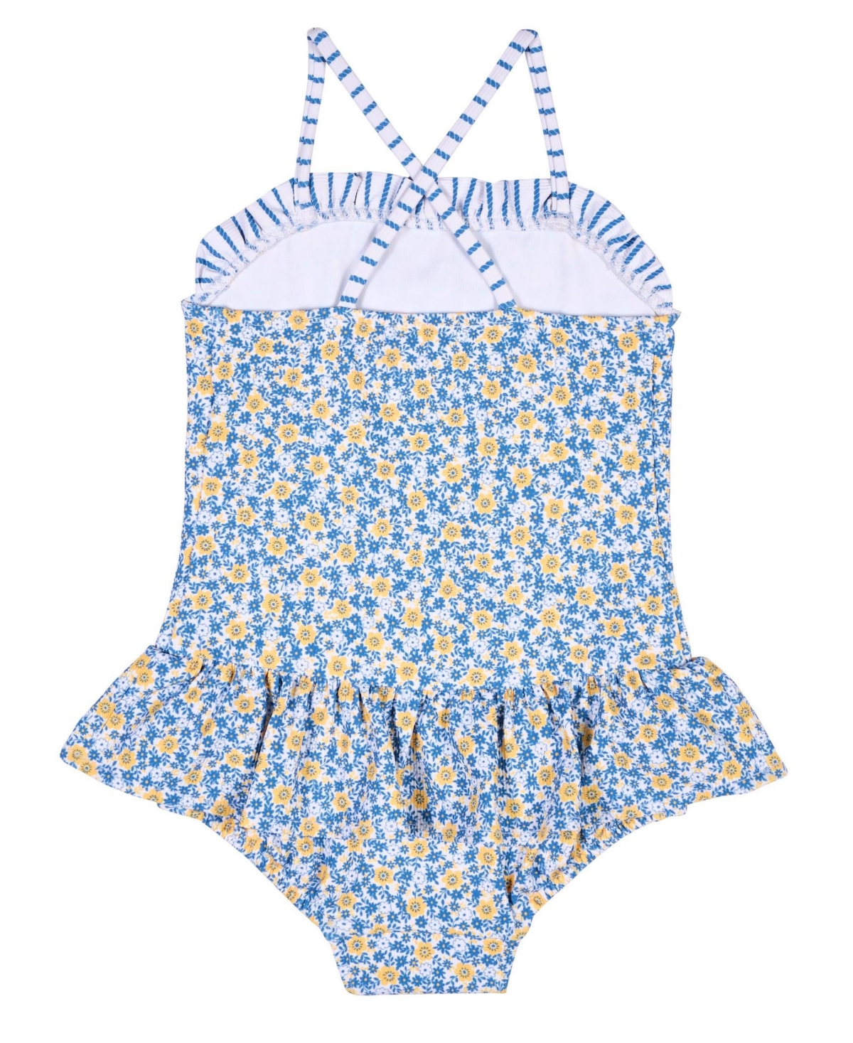 Florence Eiseman Big Girls Floral Skirted Swimsuit with Flower