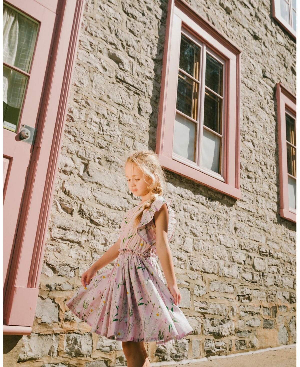 Deux par Deux Big Girls Viscose Dress Printed Flowers