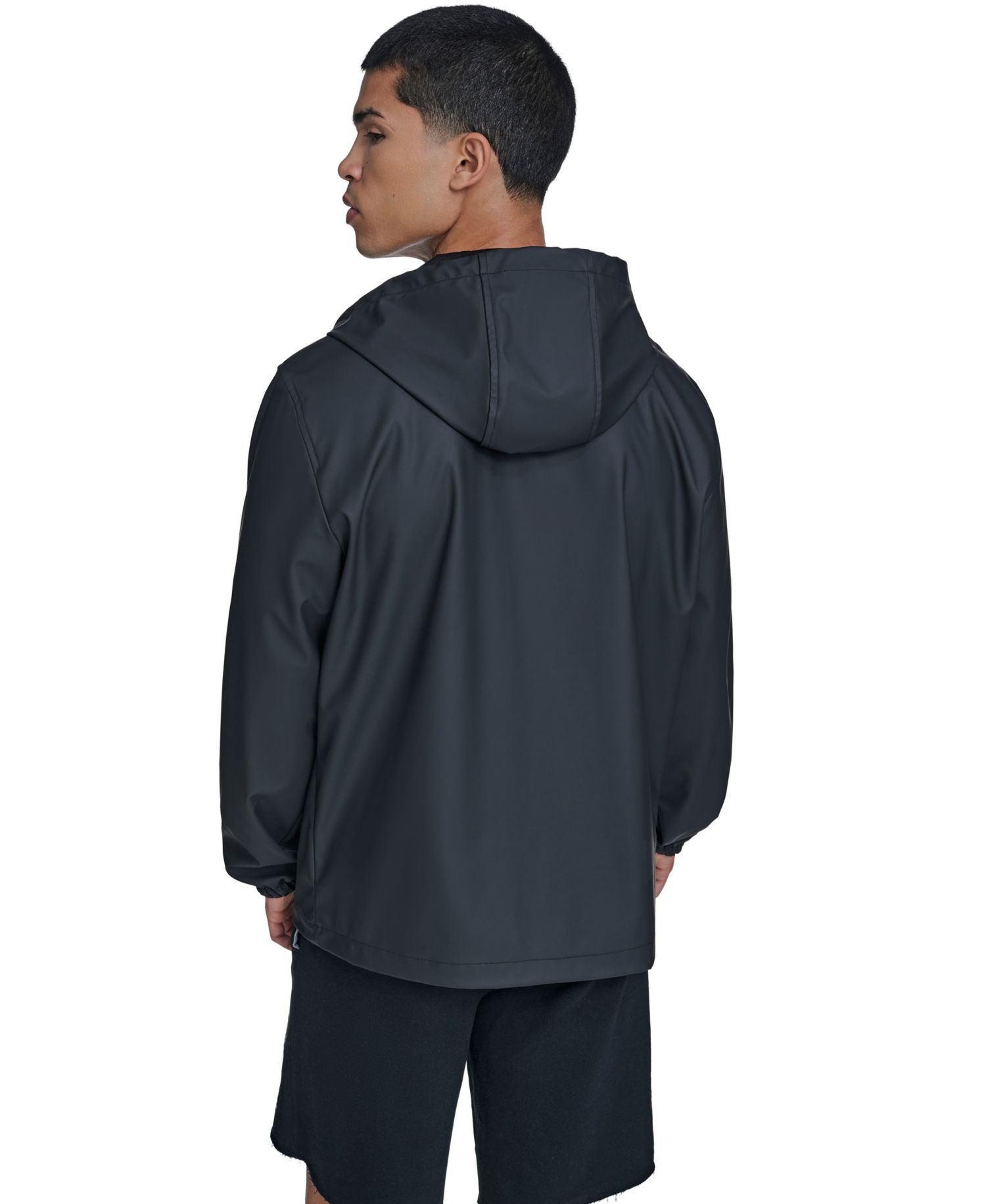 Men's Rubberized Hooded Rain Jacket