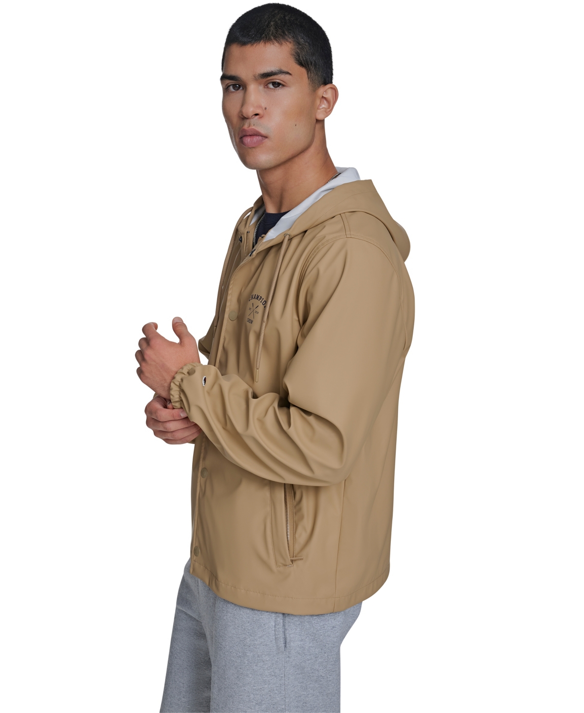 Champion Men's Rubberized Hooded Rain Jacket